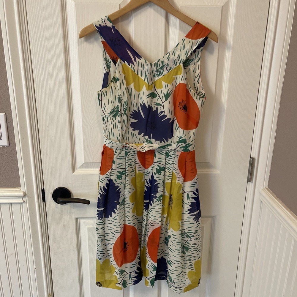 Girls From Savoy Anthropologie Women's 2 Silk Primary Blooms Floral Dress